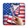 USA Flag Zipper Lock icon