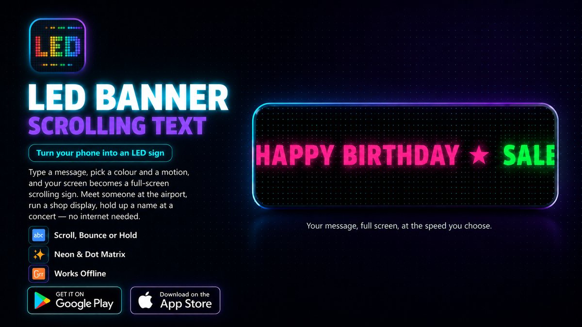 LED Banner: Neon Sign Scroller